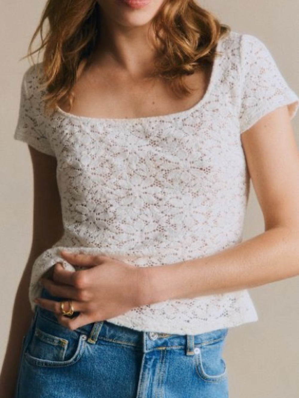 Sezane Leonard lace top Small 4